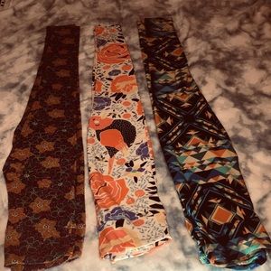 Lot of 3 LulaRoe leggings